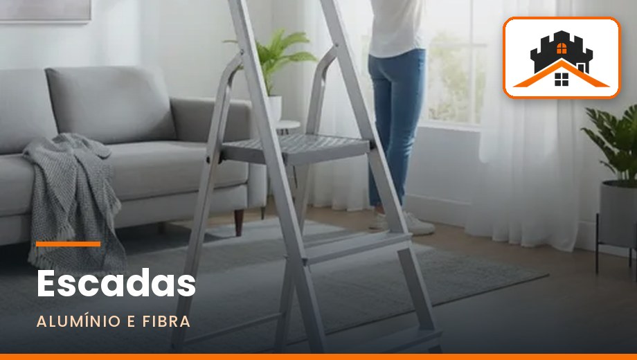 Escadas de alumínio e fibra